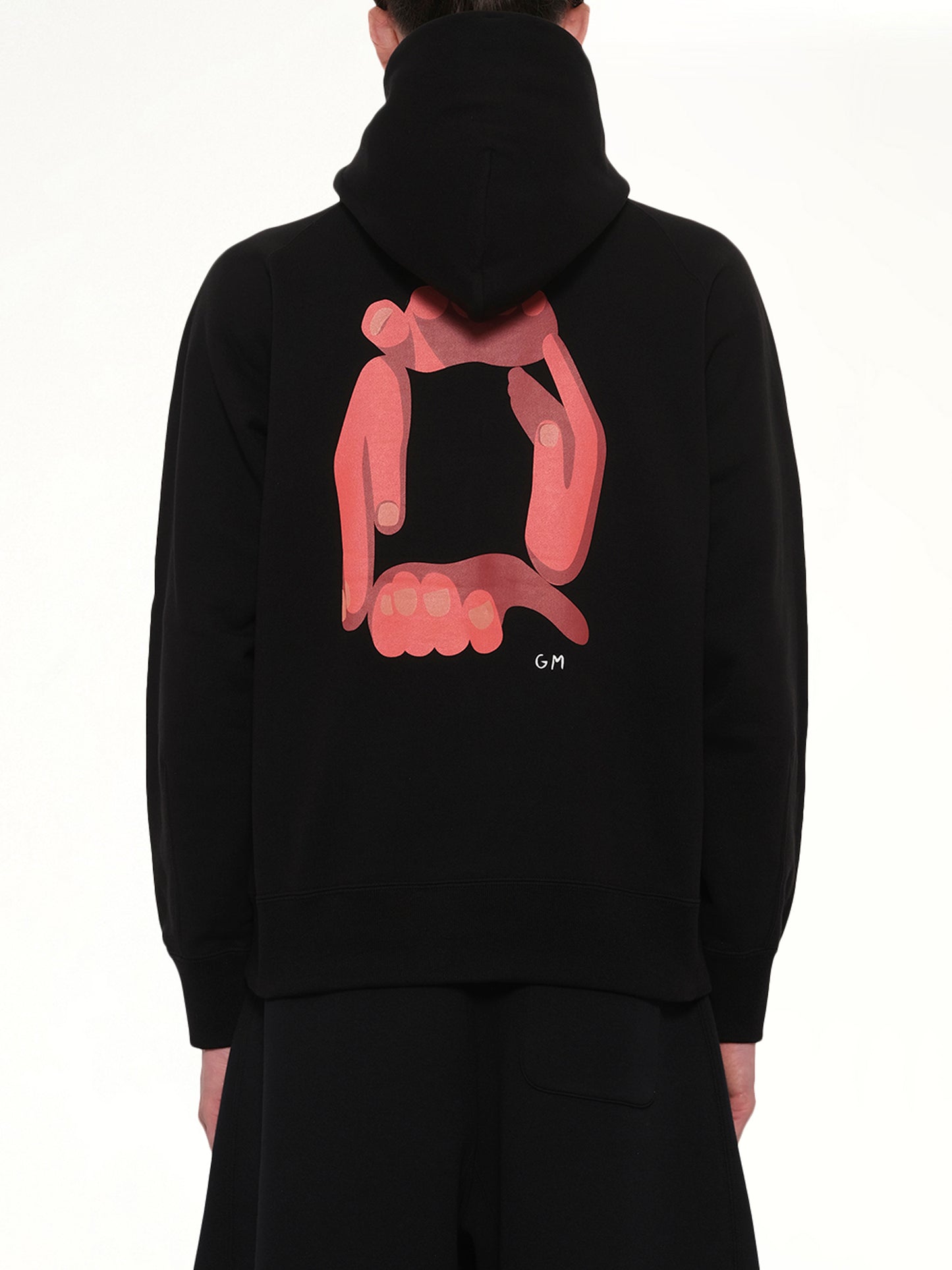 Geoff Sacai Print Hoodie in Black