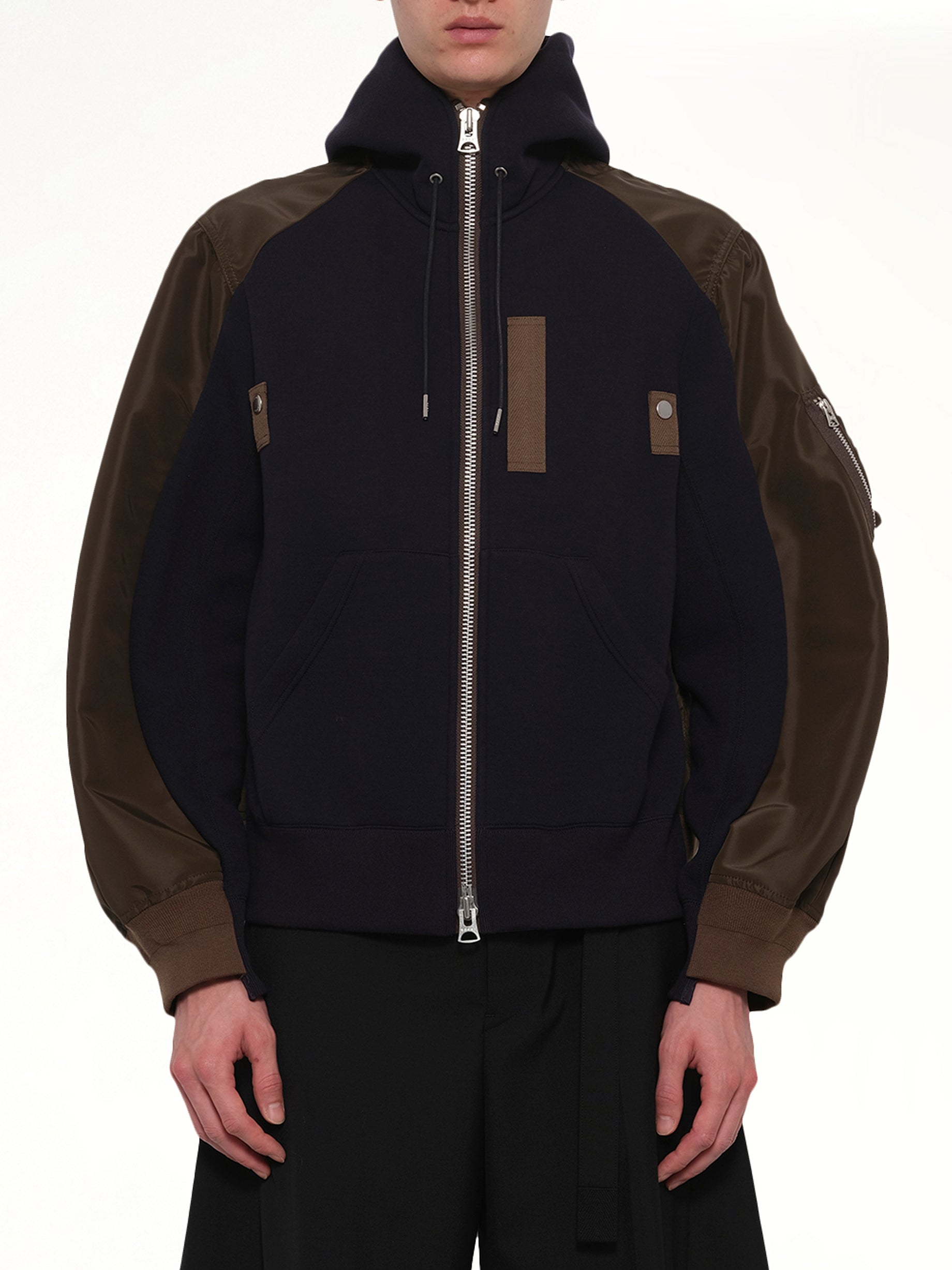 Sponge Sweat Hoodie in Navy/Dark Khaki