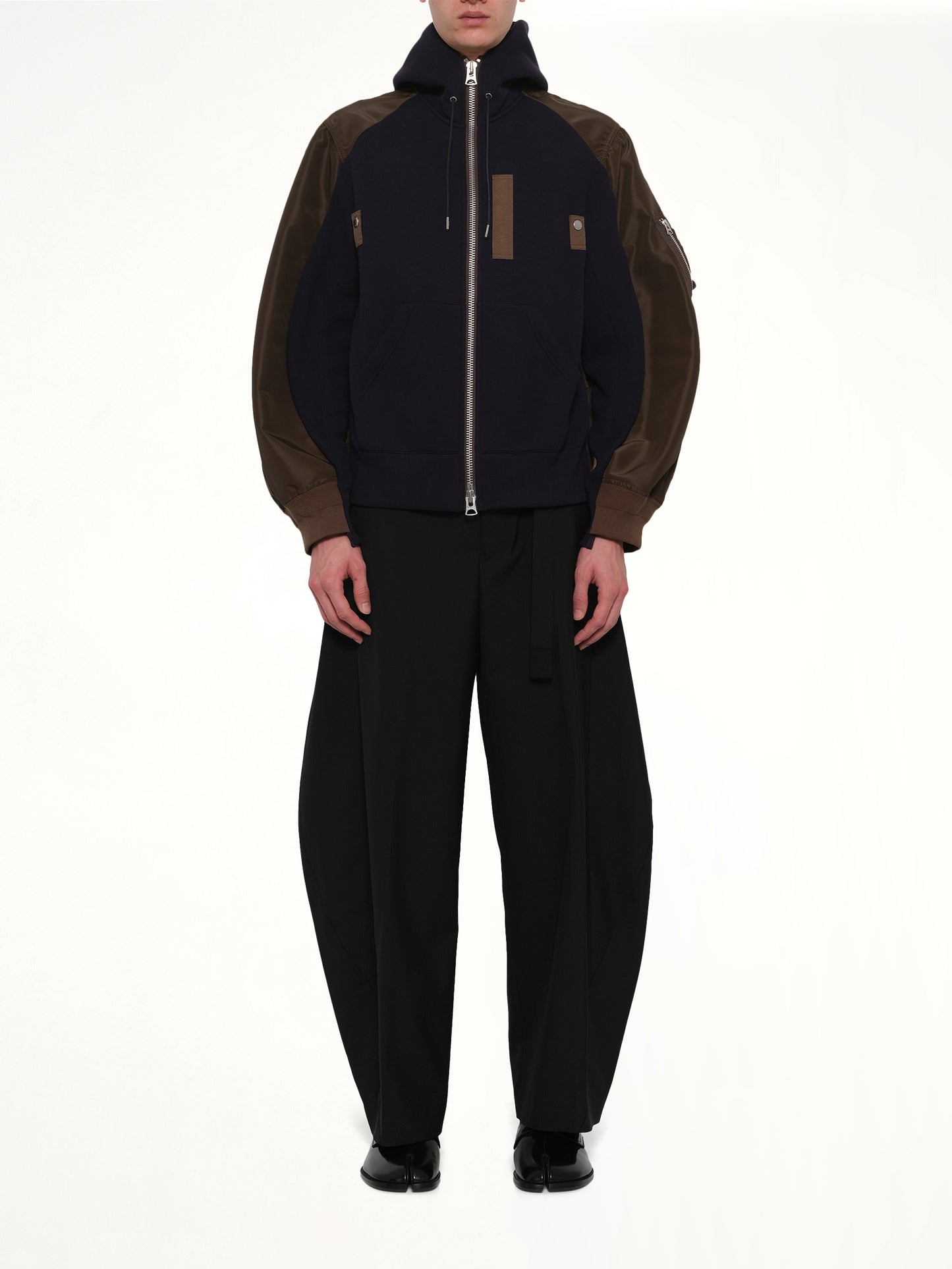 Sponge Sweat Hoodie in Navy/Dark Khaki