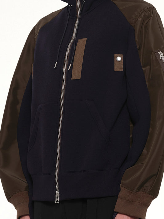 Sponge Sweat Hoodie in Navy/Dark Khaki