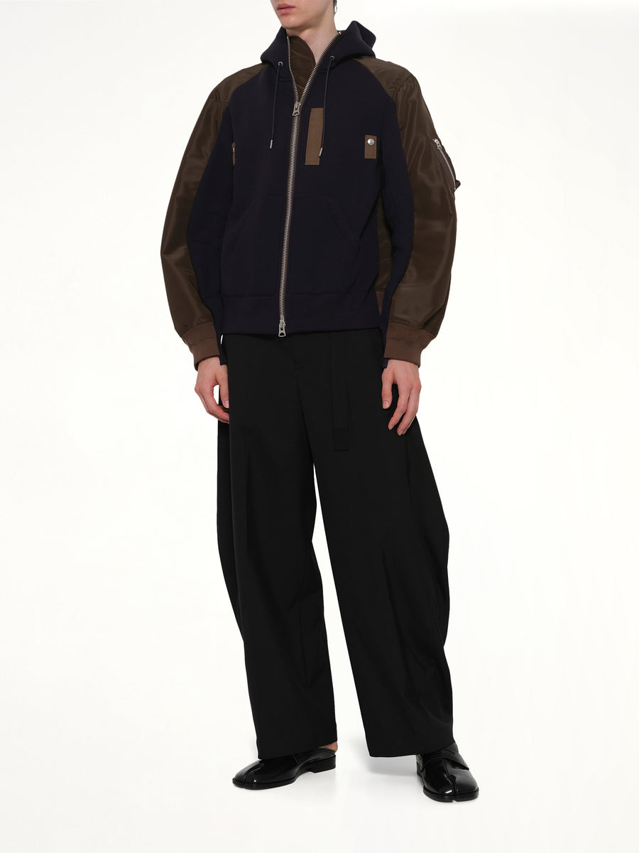 Sponge Sweat Hoodie in Navy/Dark Khaki