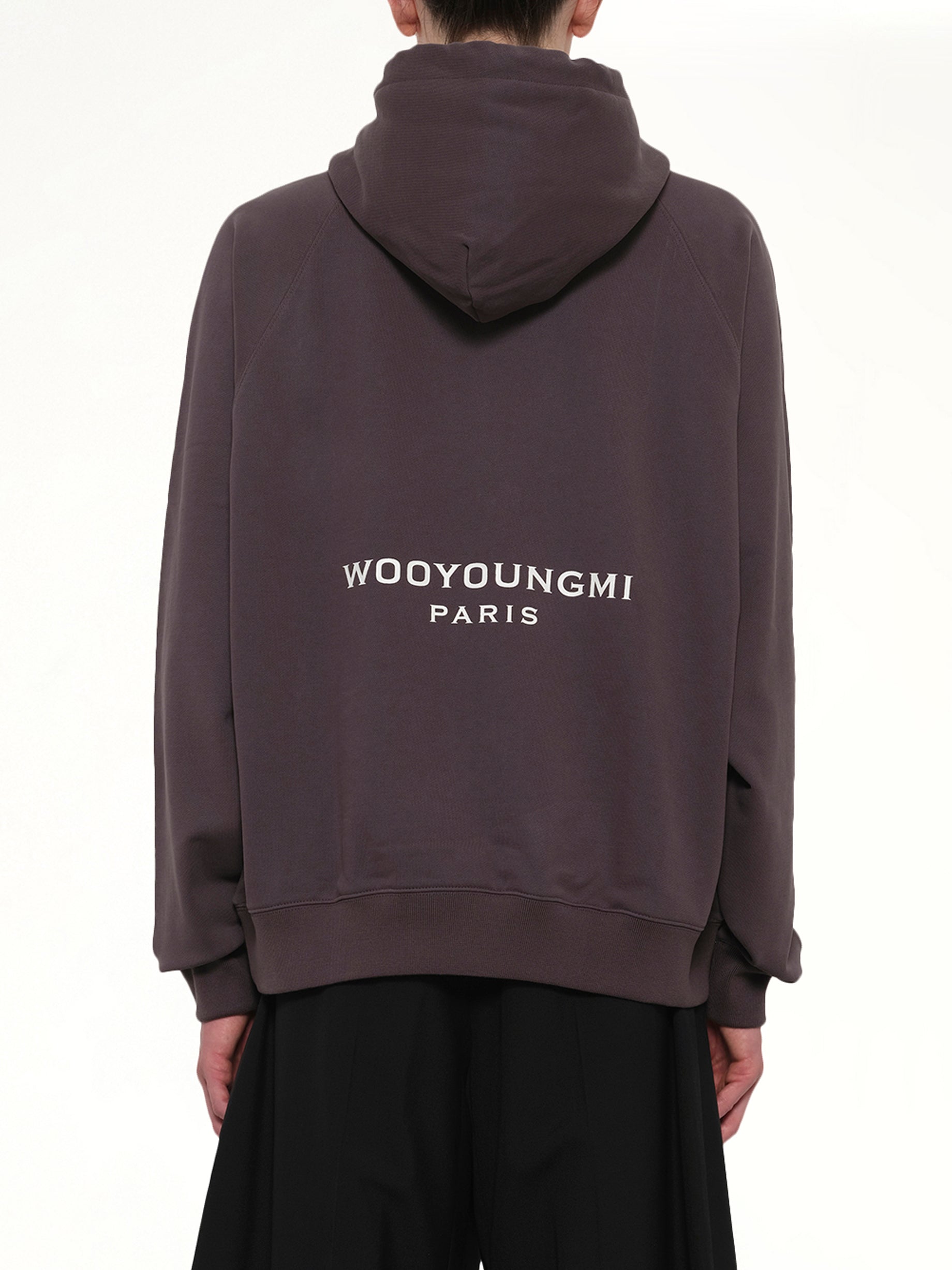 그레이 색상 WYM 패치 후디
