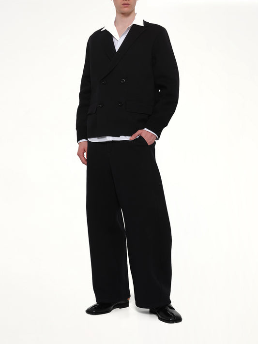 Cotton Cashmere Knit Jacket in Black