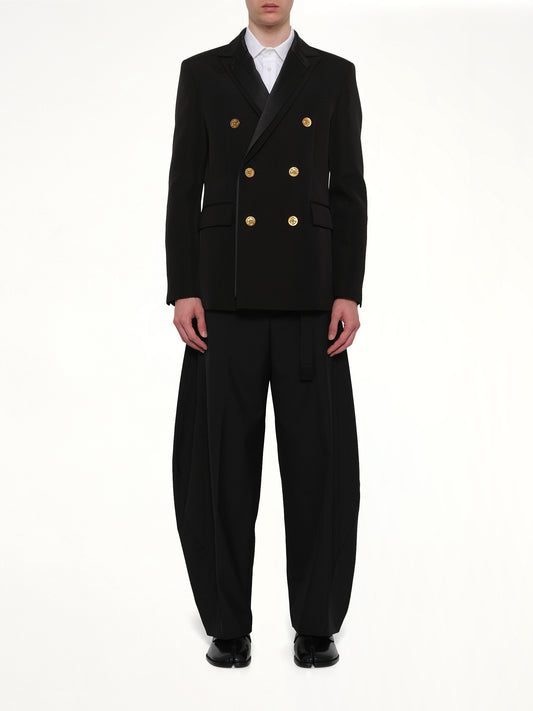 Double-Faced Silk Cotton Jacket in Black