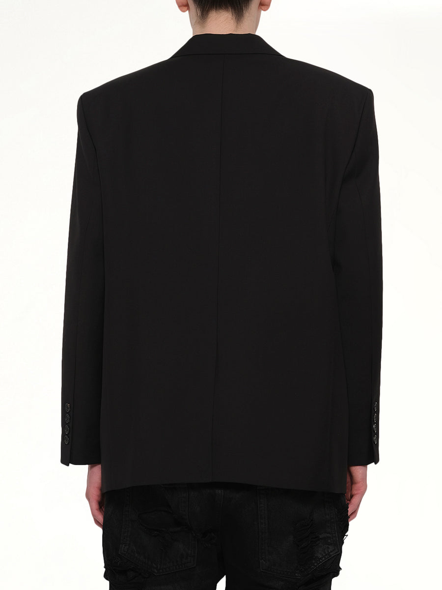 Oversized Suit Logo Blazer in Black