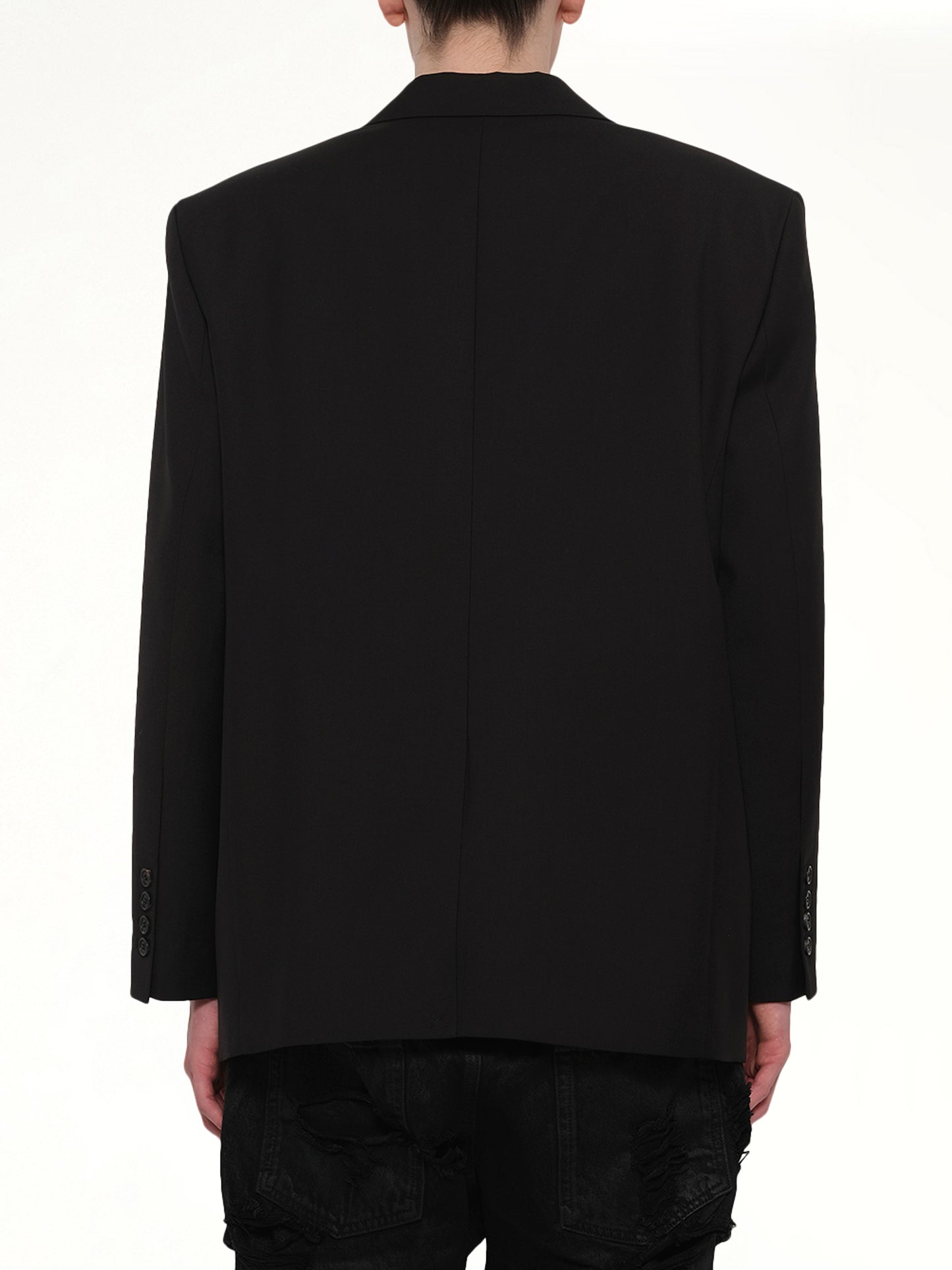 Oversized Suit Logo Blazer in Black