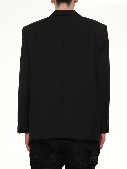 Oversized Suit Logo Blazer in Black