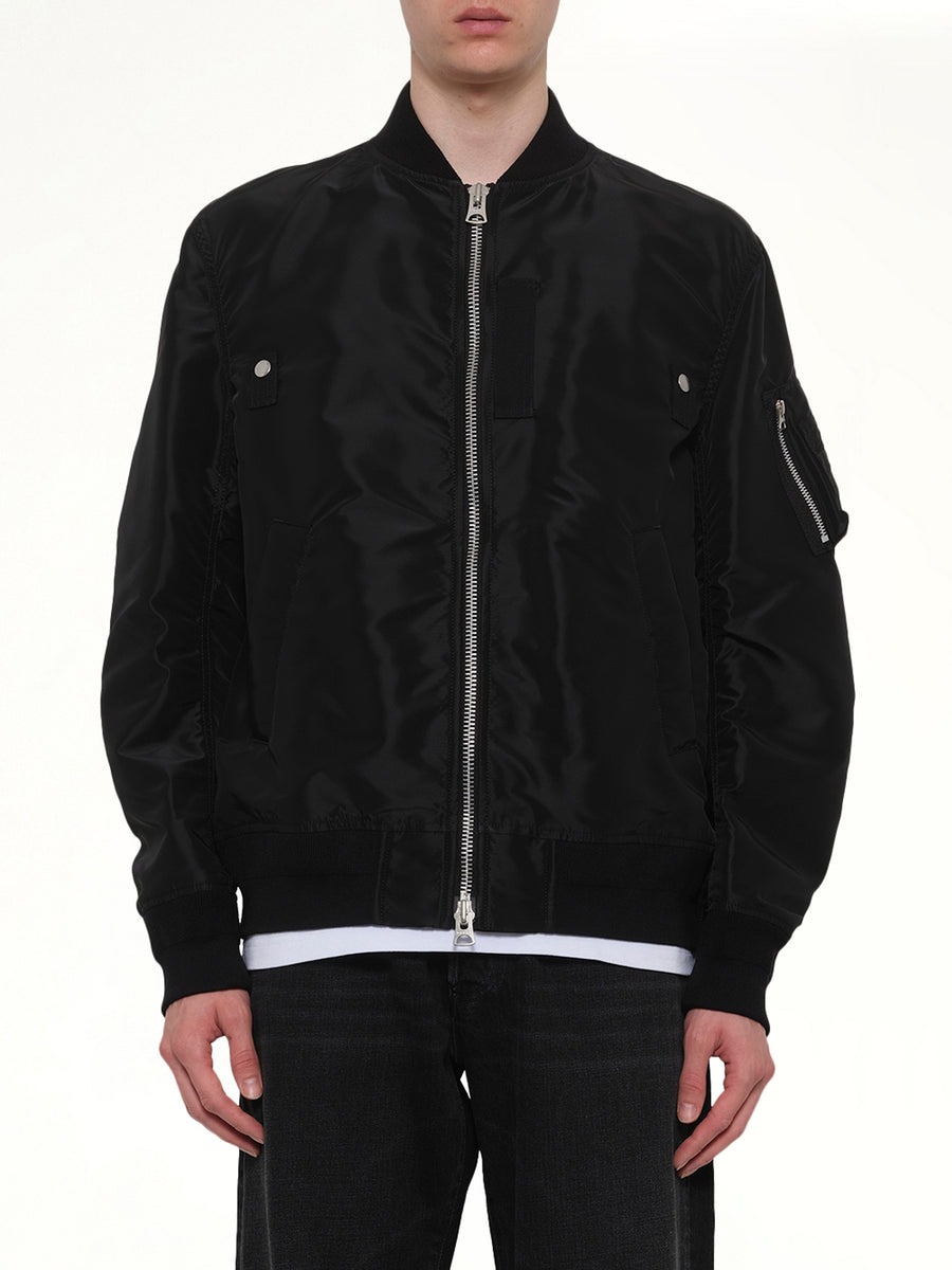 Classic Nylon Twill Blouson in Black