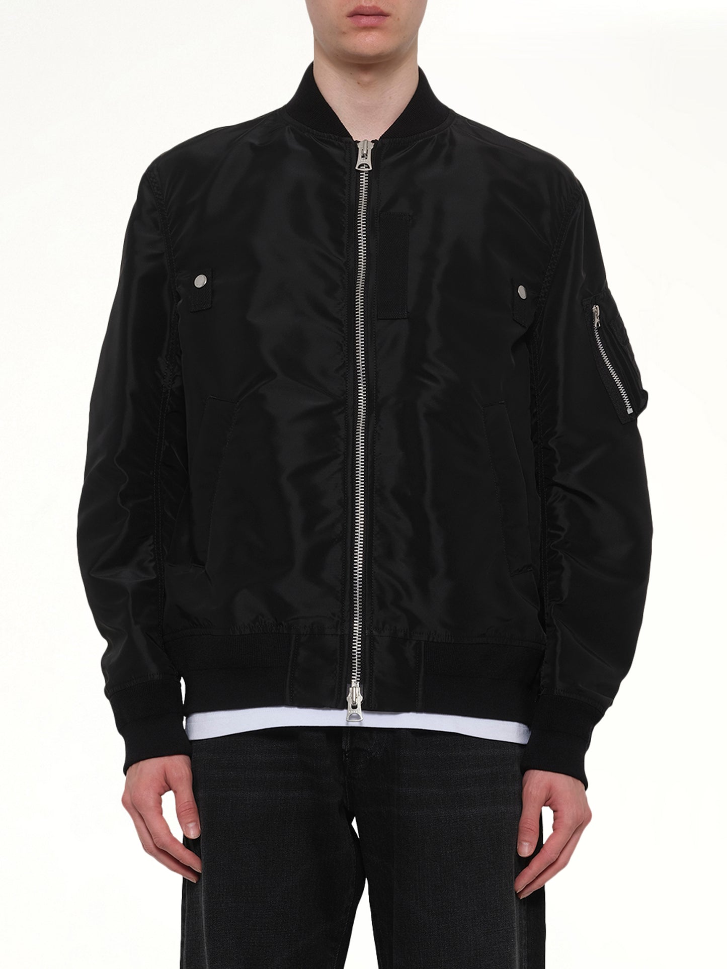 Nylon Twill Blouson in Black