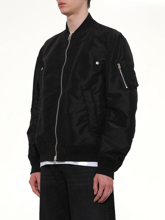 Nylon Twill Blouson in Black