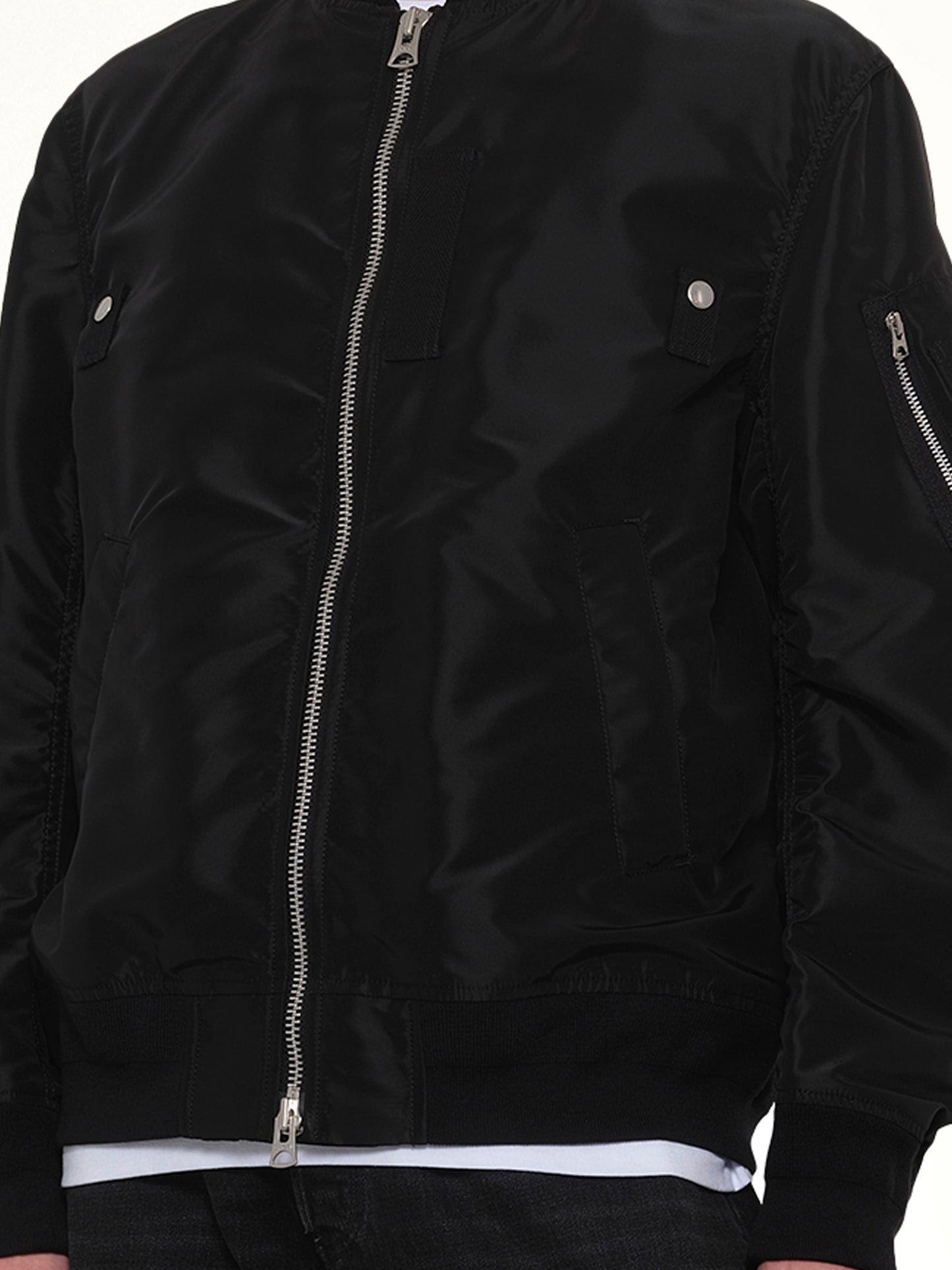 Nylon Twill Blouson in Black