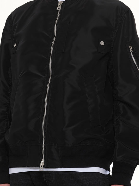 Nylon Twill Blouson in Black