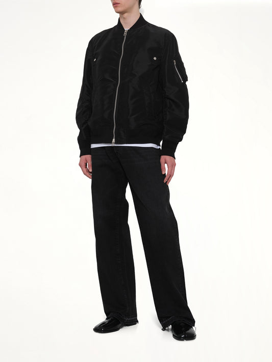 Nylon Twill Blouson in Black