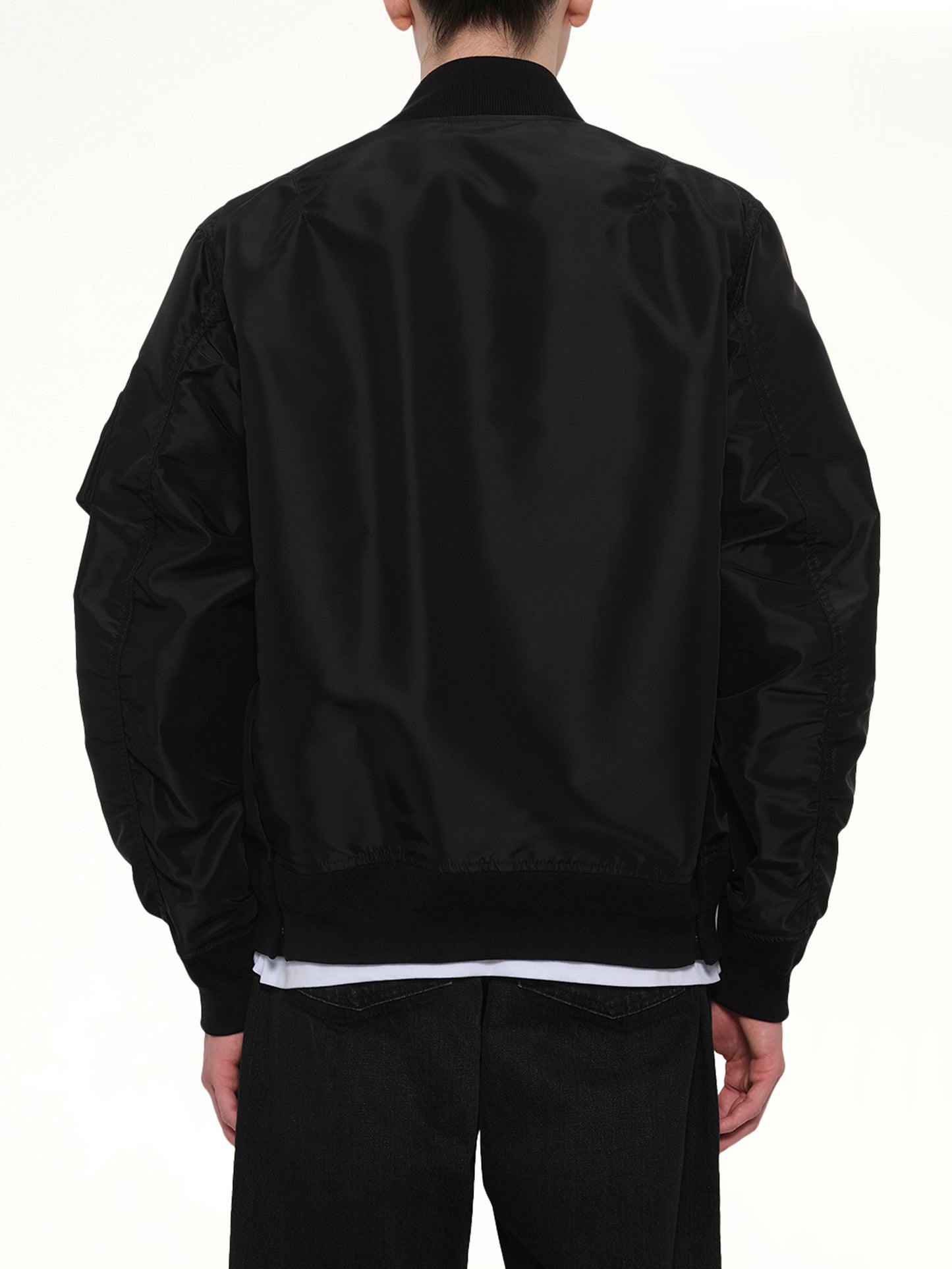 Nylon Twill Blouson in Black