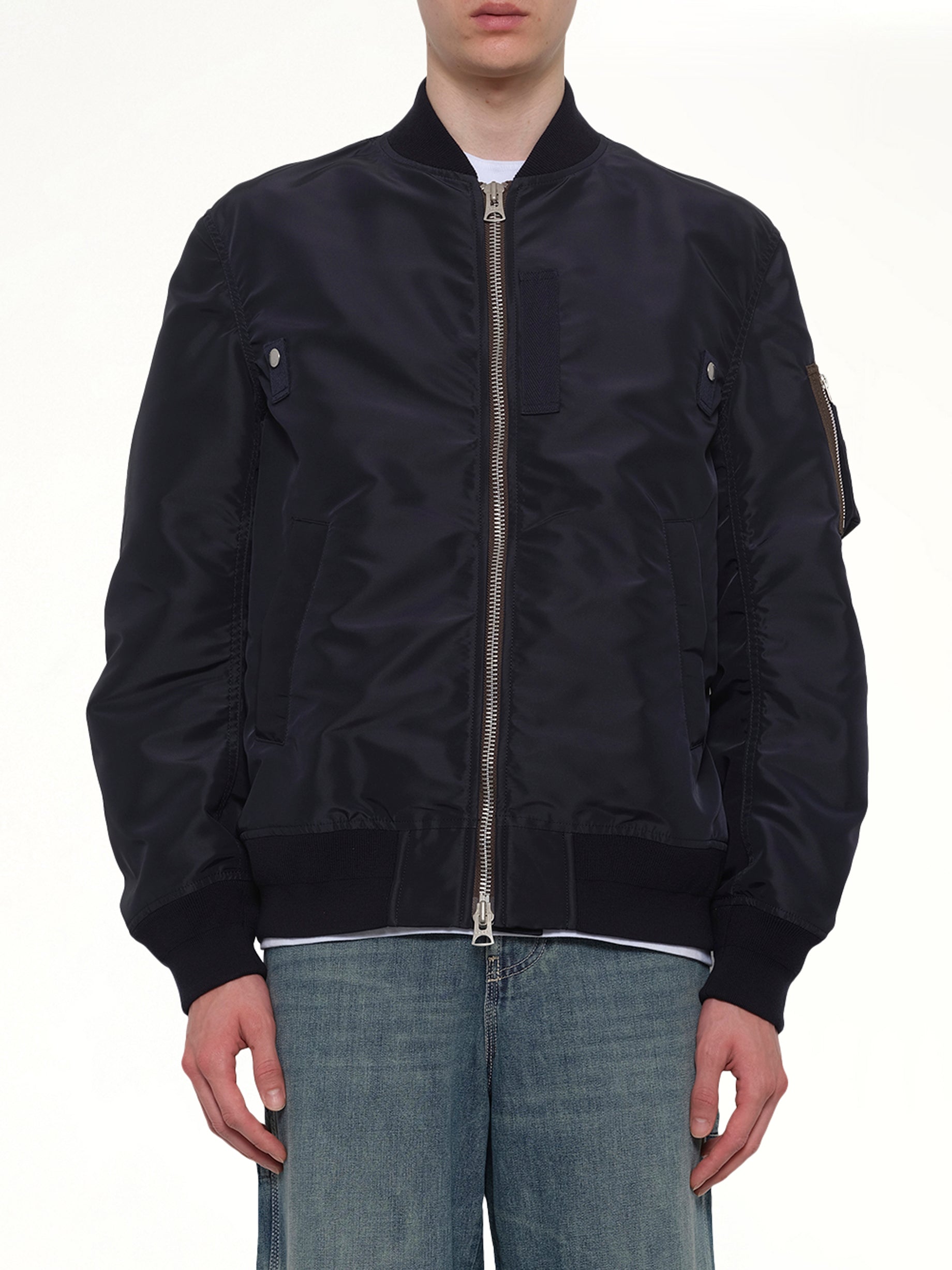 Nylon Twill Blouson in Navy