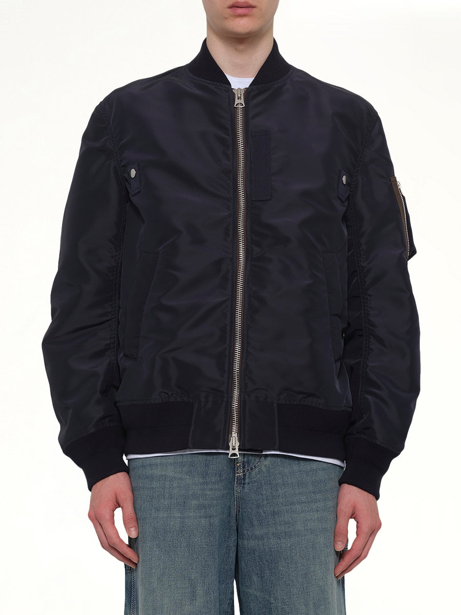 Classic Nylon Twill Blouson in Navy