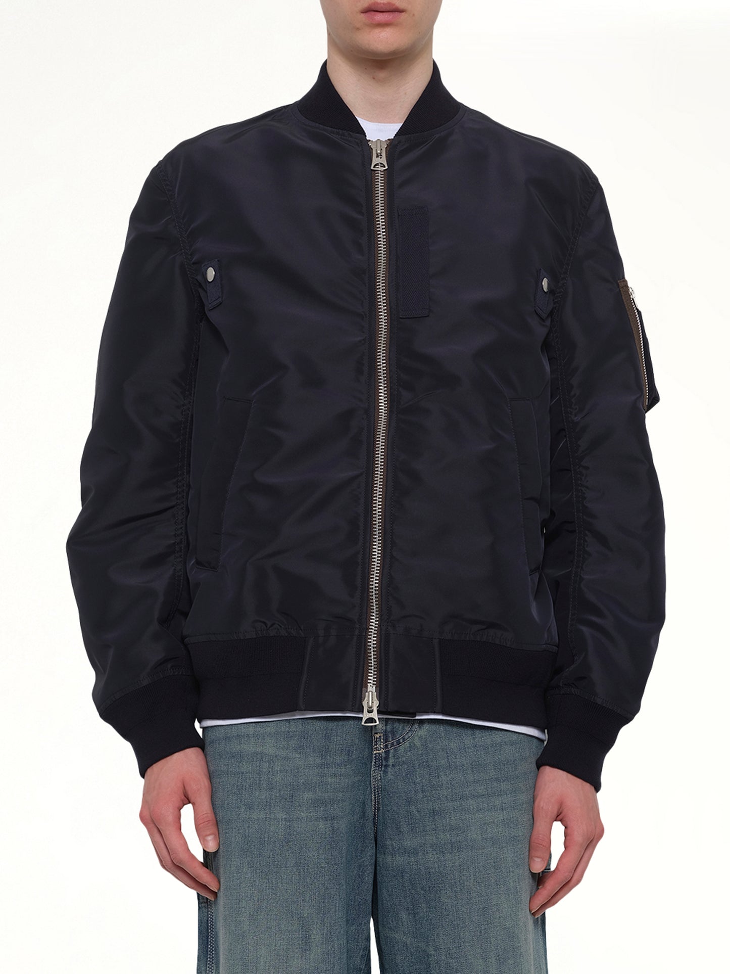Nylon Twill Blouson in Navy