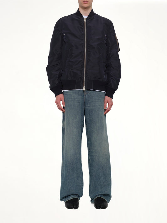 Nylon Twill Blouson in Navy