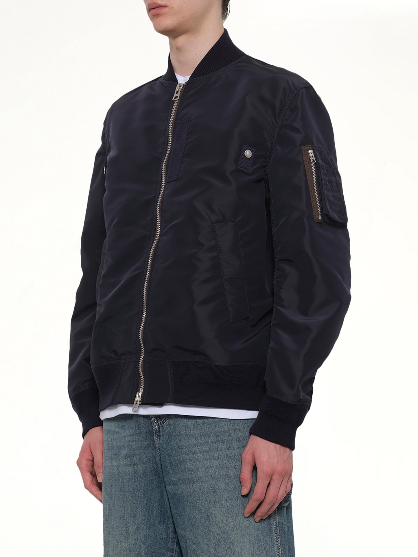 Nylon Twill Blouson in Navy