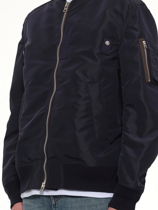Nylon Twill Blouson in Navy