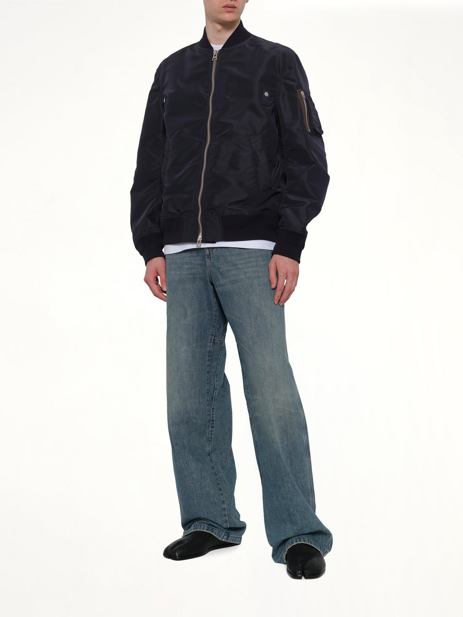 Classic Nylon Twill Blouson in Navy