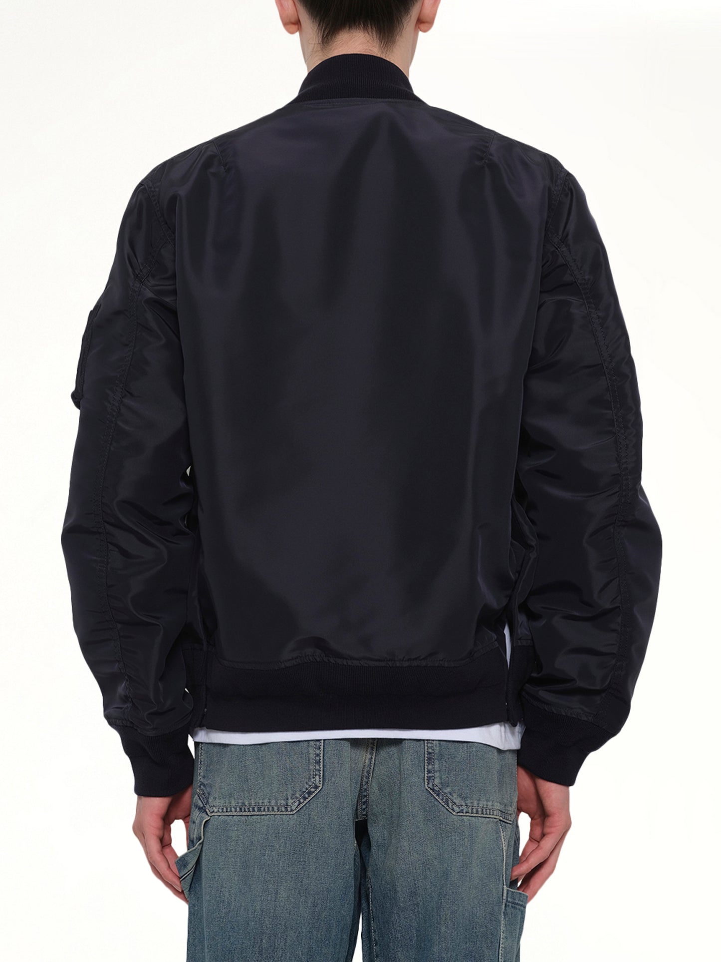 Nylon Twill Blouson in Navy