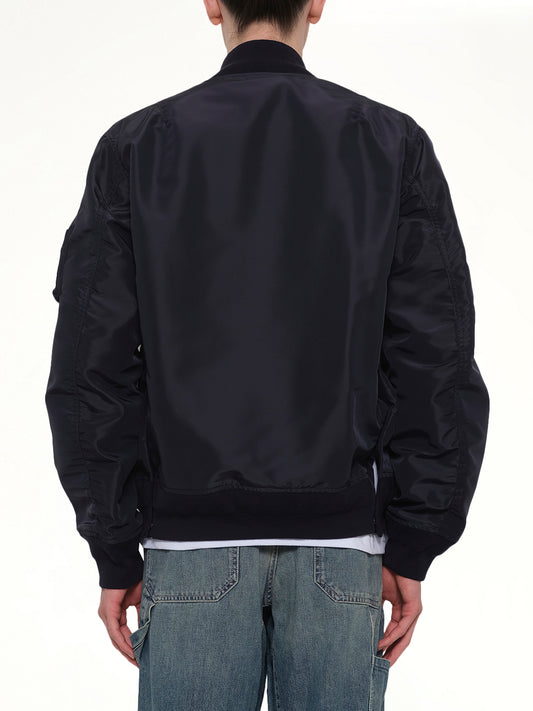 Nylon Twill Blouson in Navy