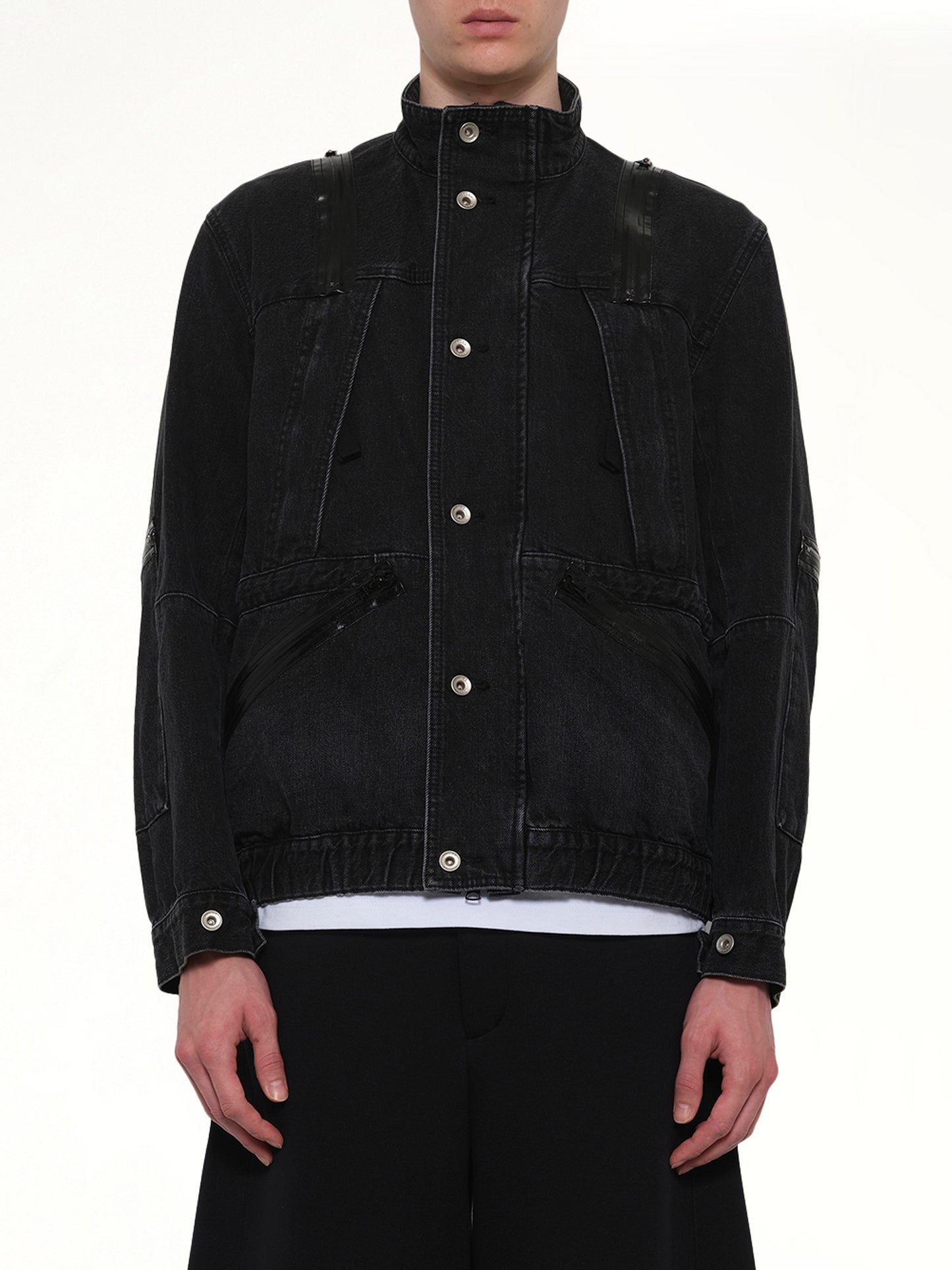 Denim Blouson in Black