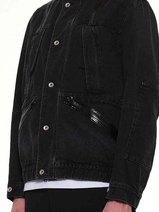 Denim Blouson in Black