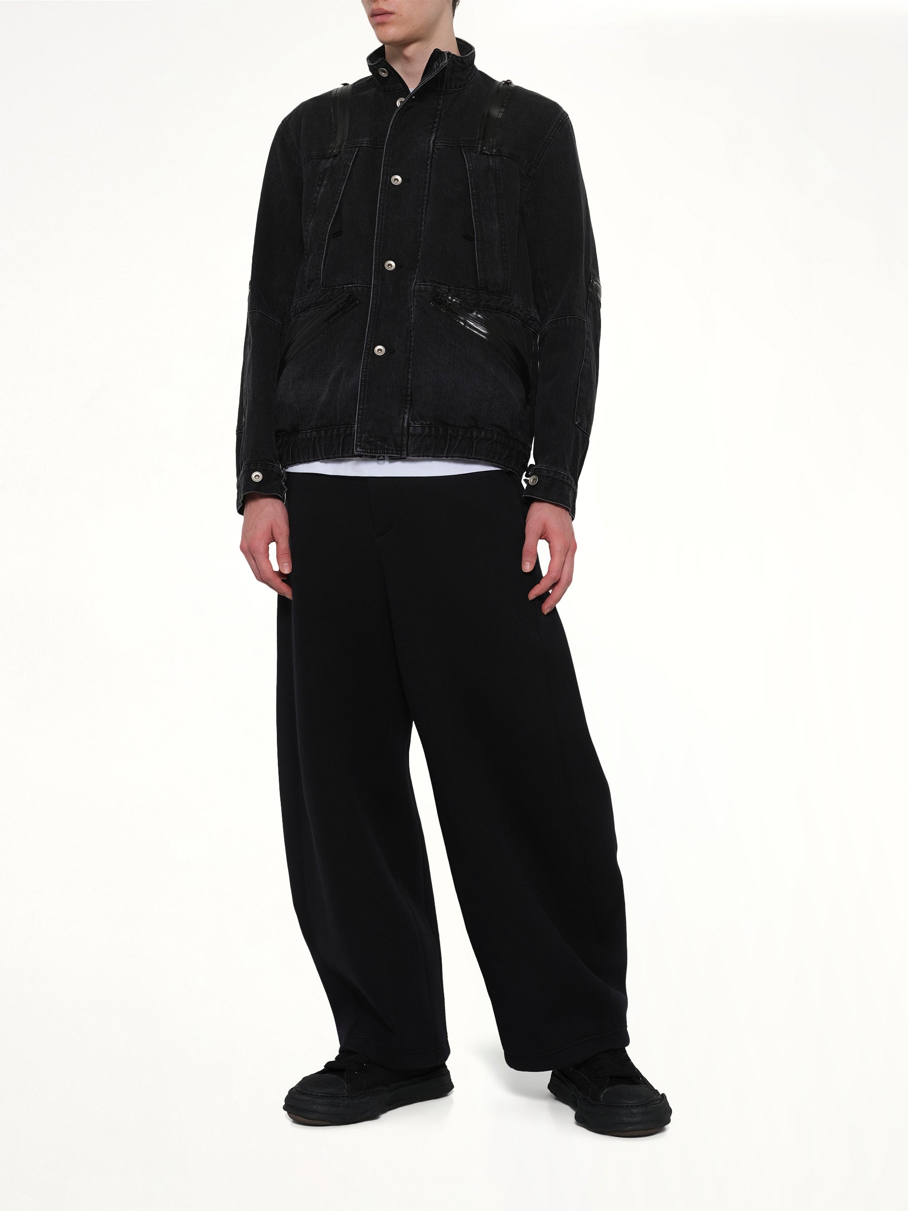 SACAI , Denim Blouson in Black Full Reference from MARAIS