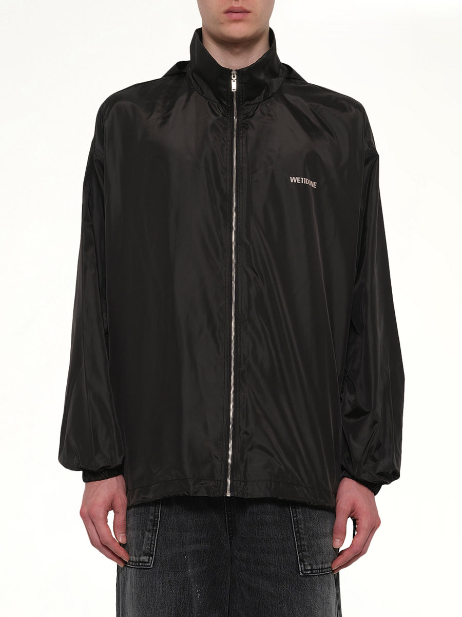 Logo Windbreaker Jacket in Black
