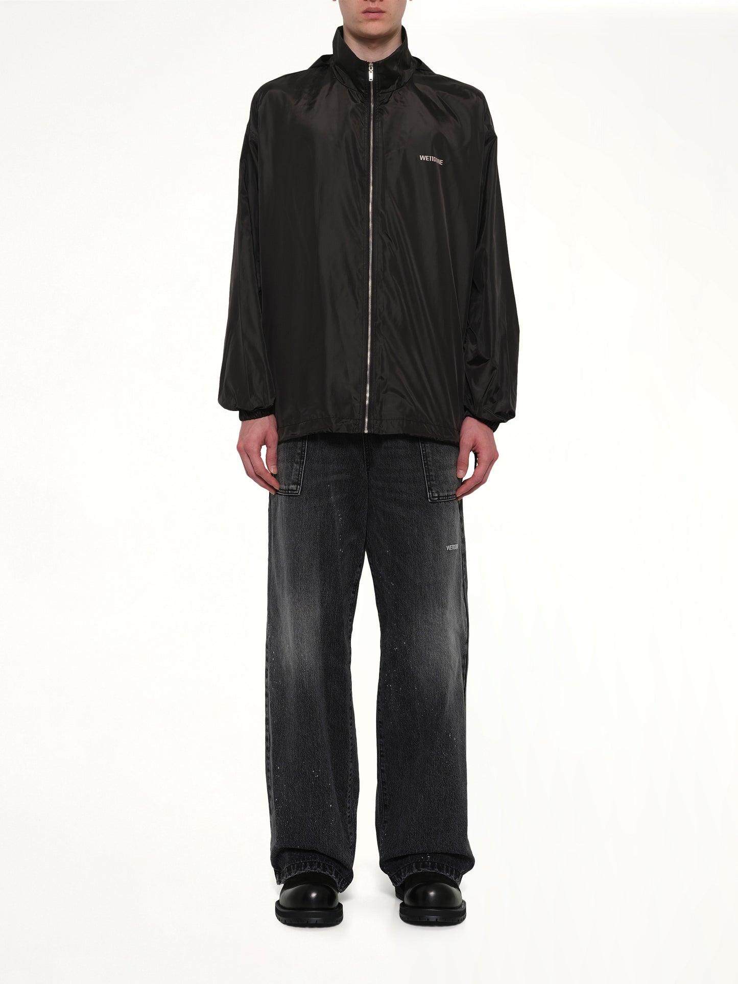 Logo Windbreaker Jacket in Black