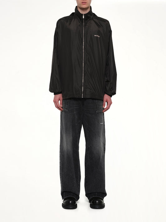 Logo Windbreaker Jacket in Black