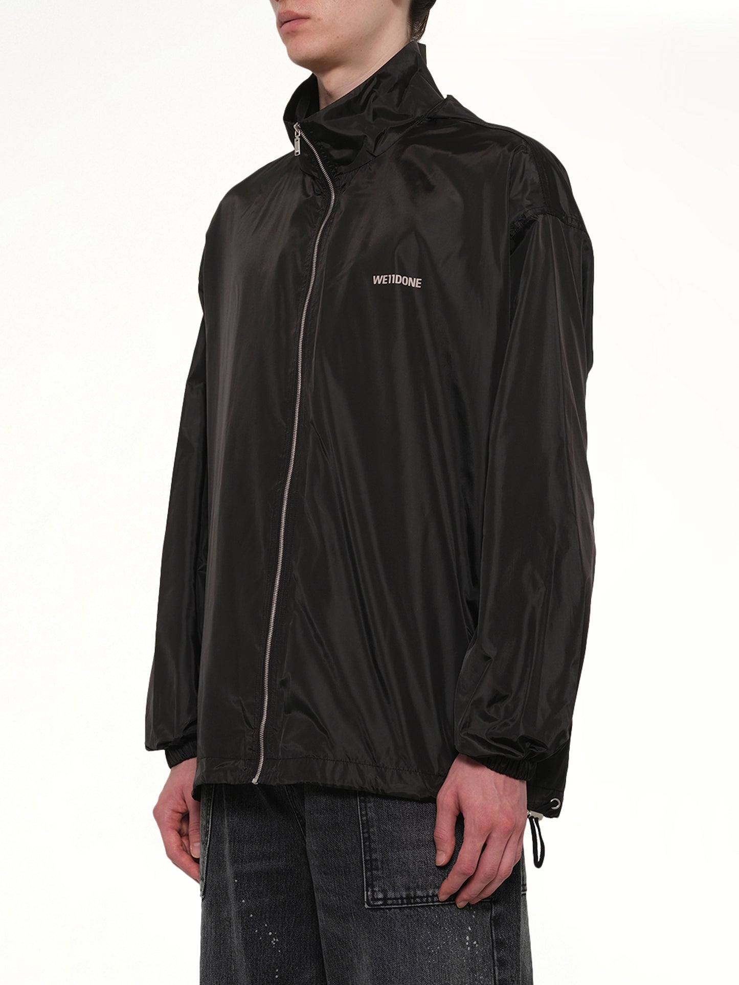 Logo Windbreaker Jacket in Black