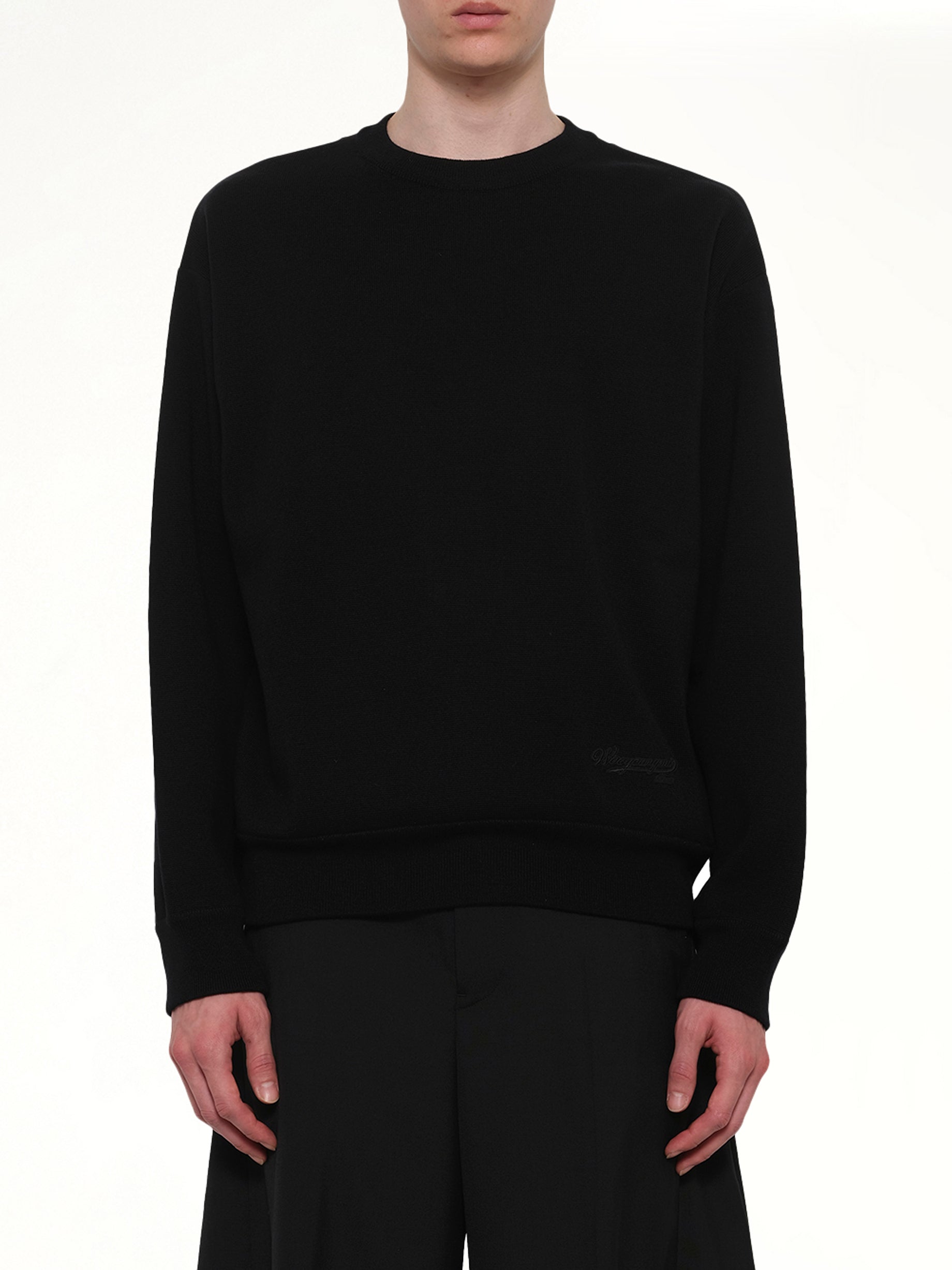 Baseball Logo Sweater in Black