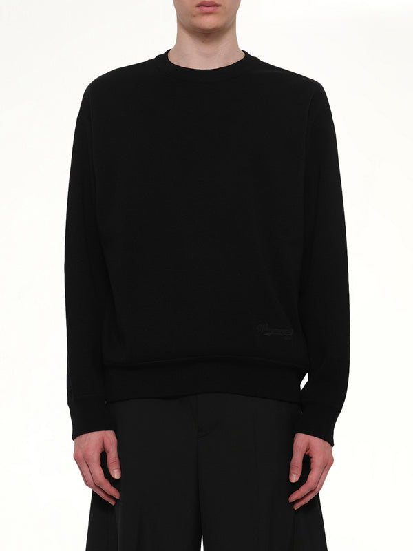 Baseball Logo Sweater in Black