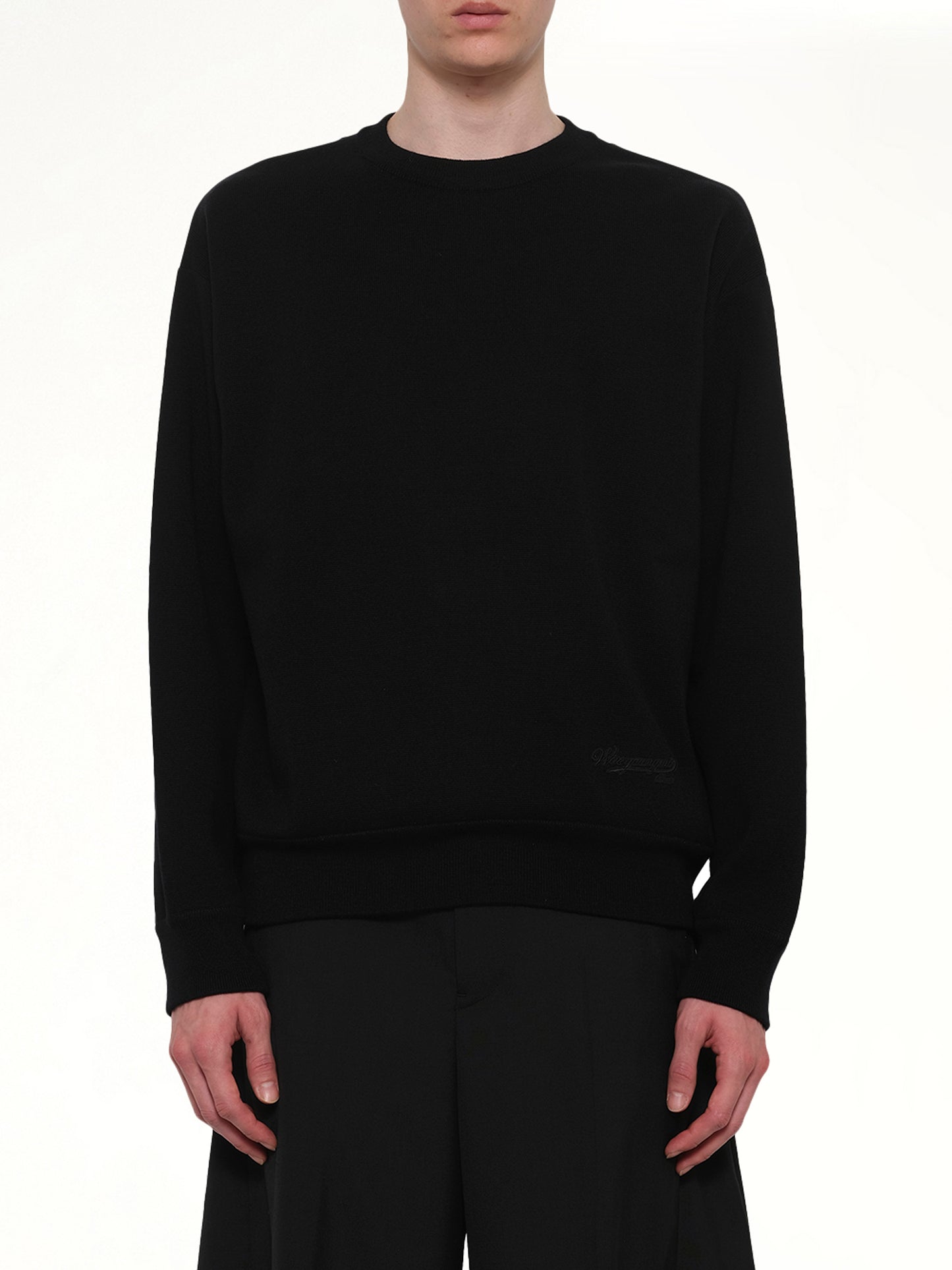 Baseball Logo Sweater in Black