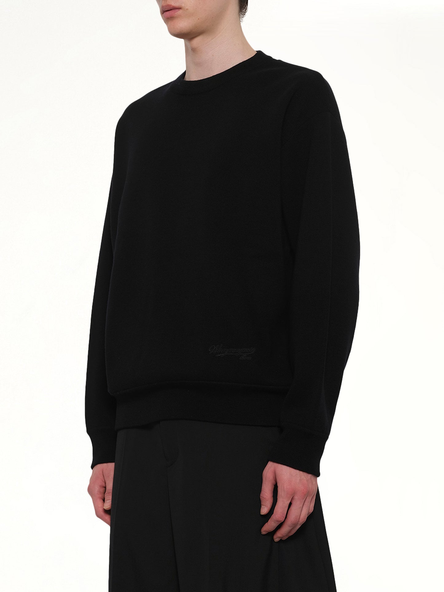 Baseball Logo Sweater in Black