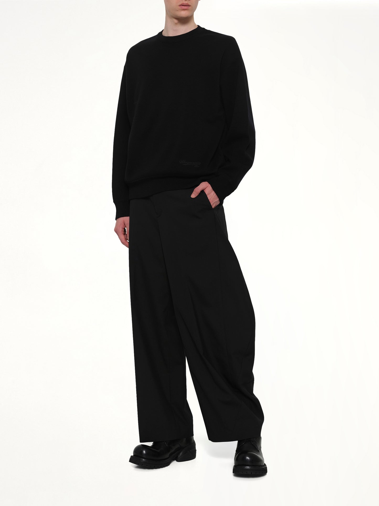 Baseball Logo Sweater in Black