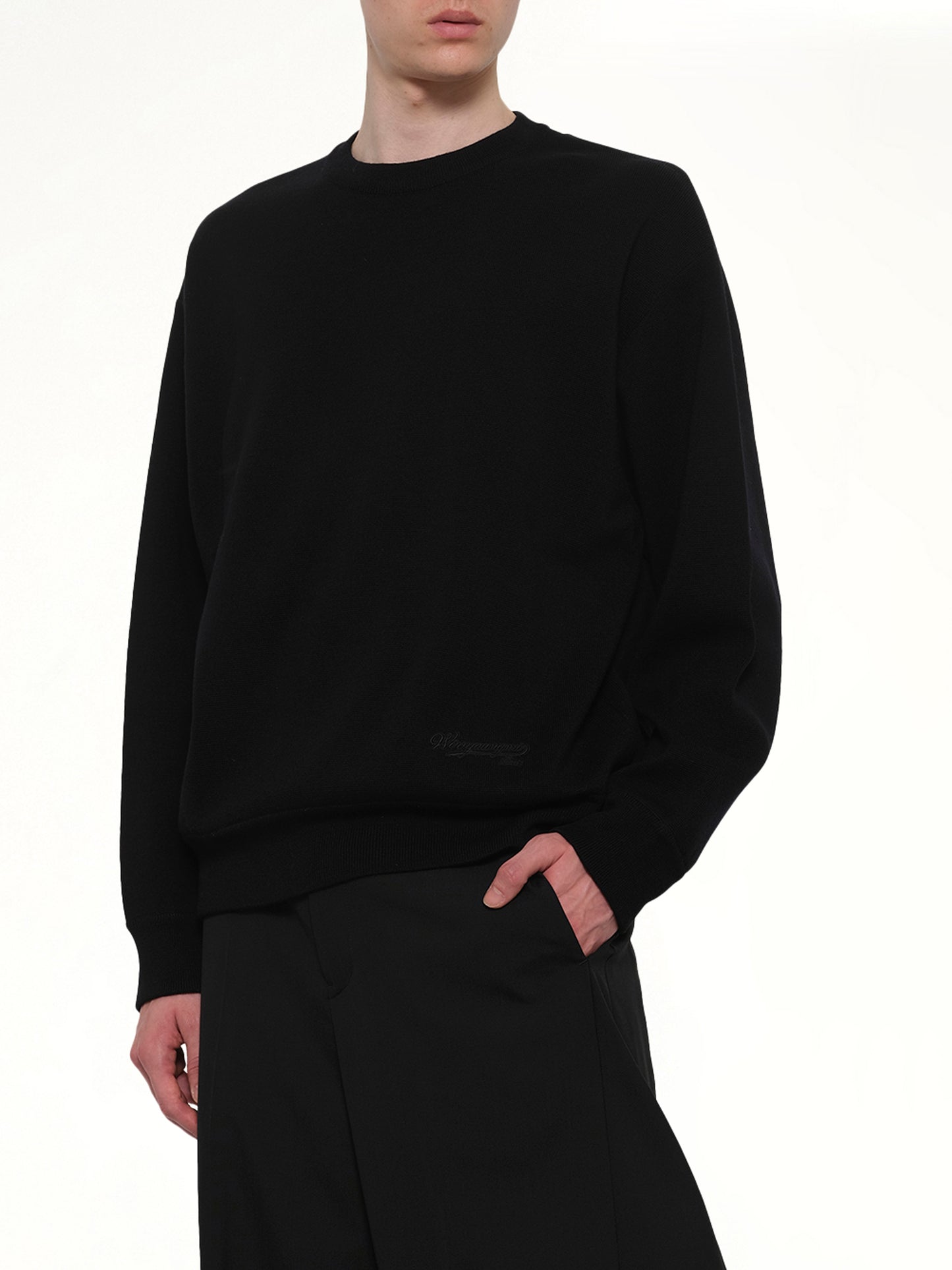 Baseball Logo Sweater in Black