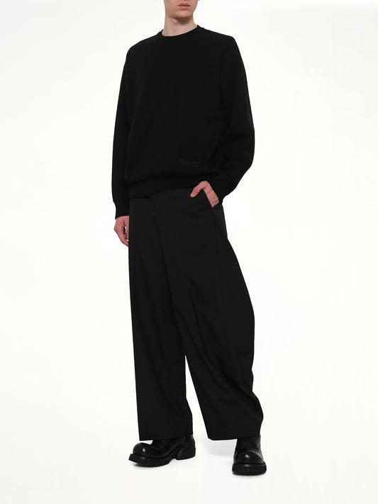 Baseball Logo Sweater in Black