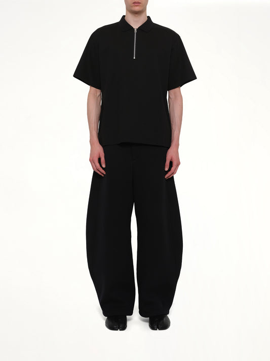 Cotton Jersey Polo in Black