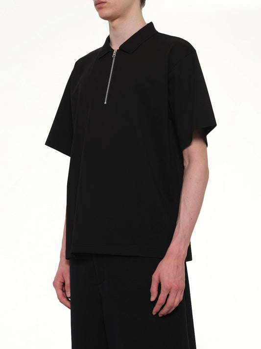 Cotton Jersey Polo in Black