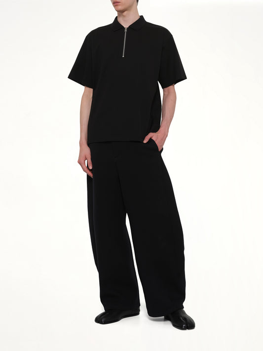 Cotton Jersey Polo in Black