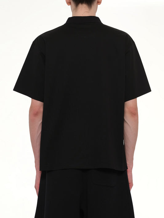 Cotton Jersey Polo in Black