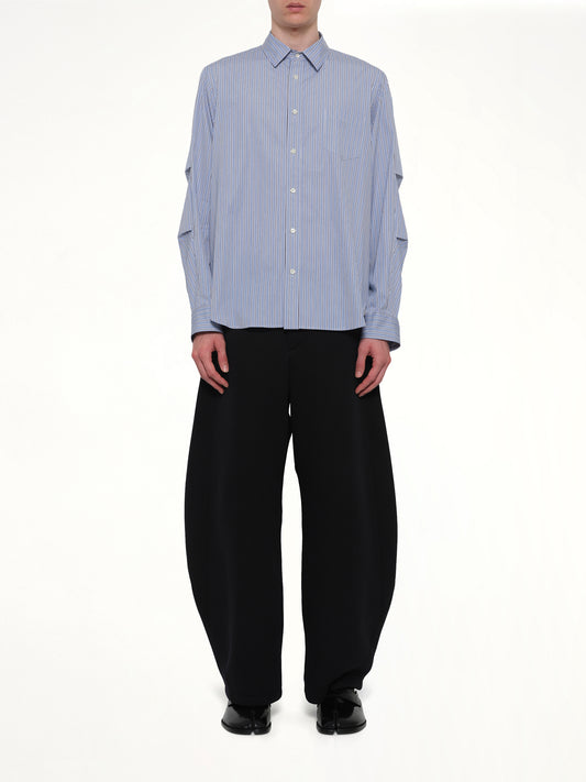 Poplin Shirt in Light Blue Stripe