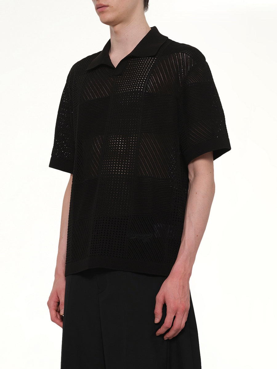 Knitted Shirt in Black