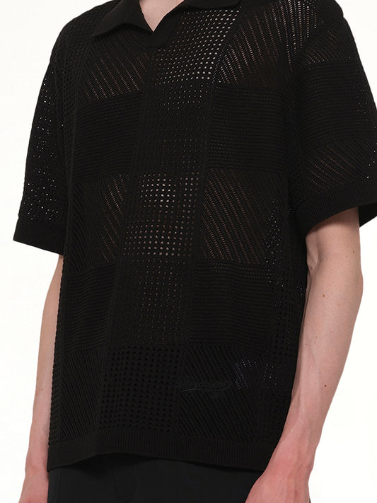 Knitted Shirt in Black