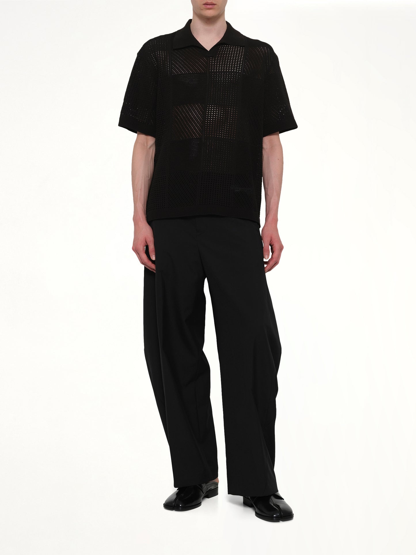 Knitted Shirt in Black