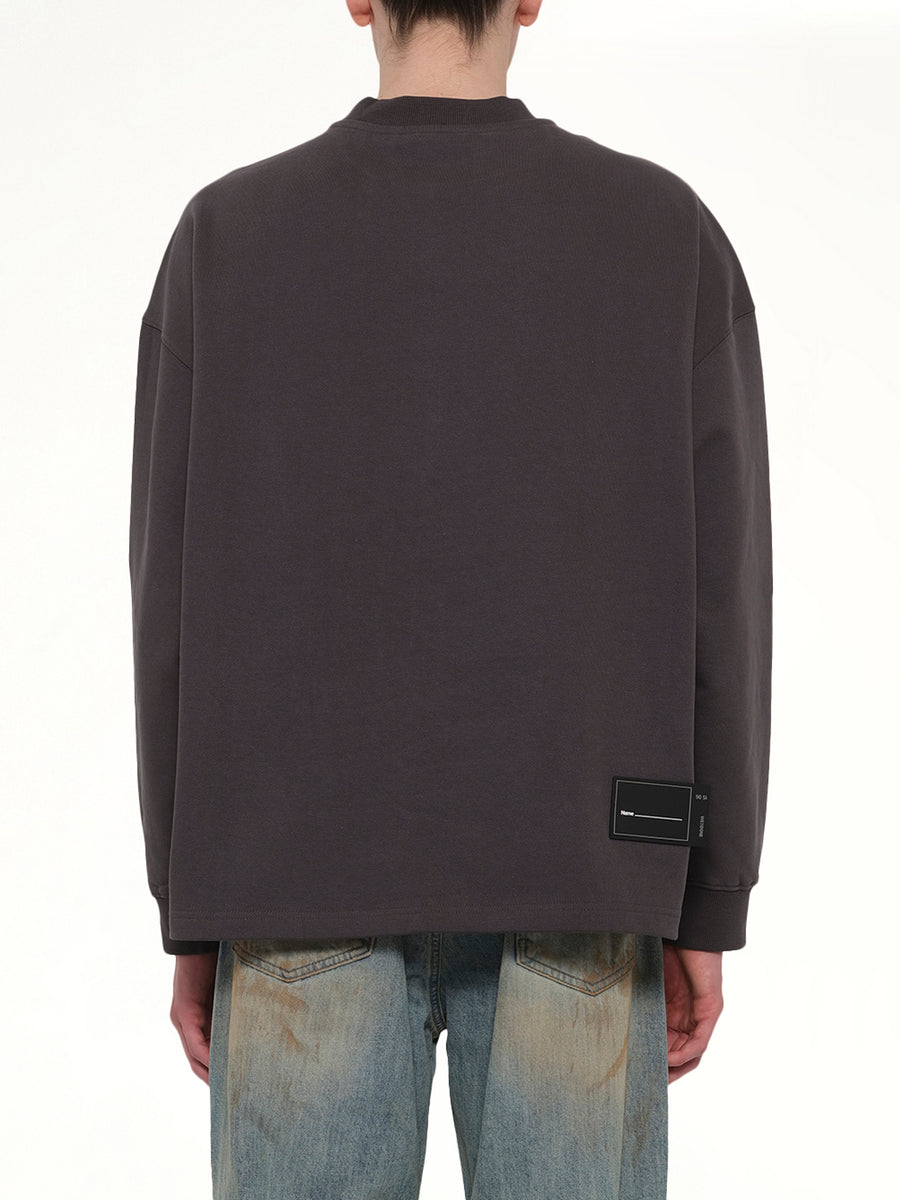 Front Logo Sweatshirt in Charcoal